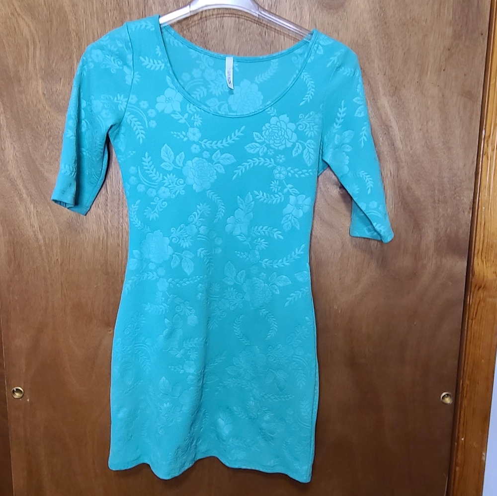 Floral Teal Dress